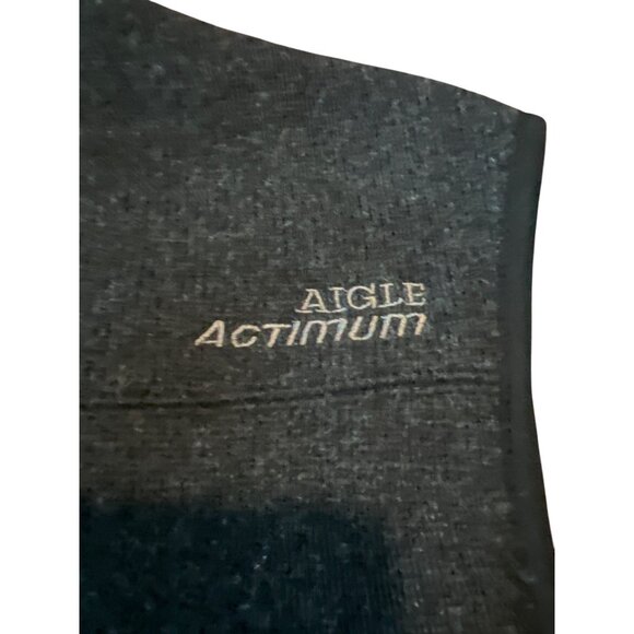 Aigle Actimum Mens Wool Blend Zip-Up Vest W/ Pockets Medium Black/Gray - Picture 5 of 6